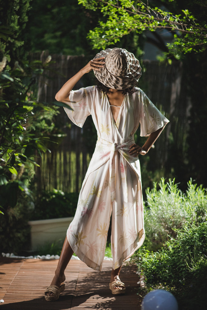 Borana Pink Palm MÁXI Jumpsuit - Tropicalia by Cacau