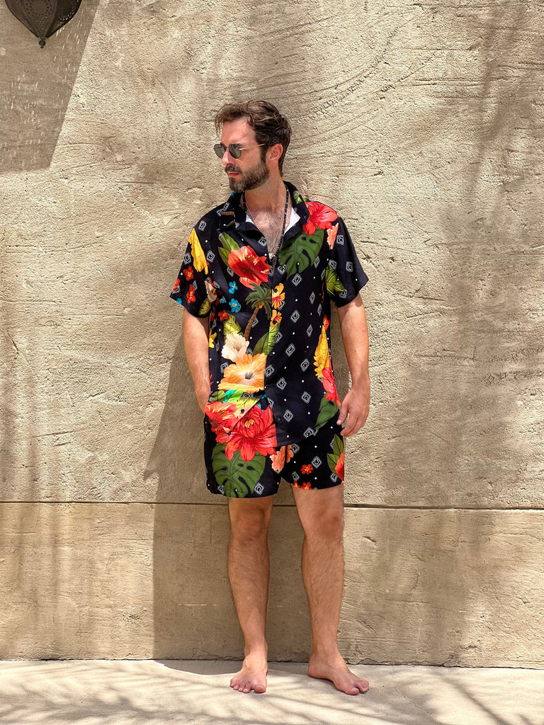 Caju Shorts – Tropical Print with a Bossa Soul - Tropicalia by Cacau
