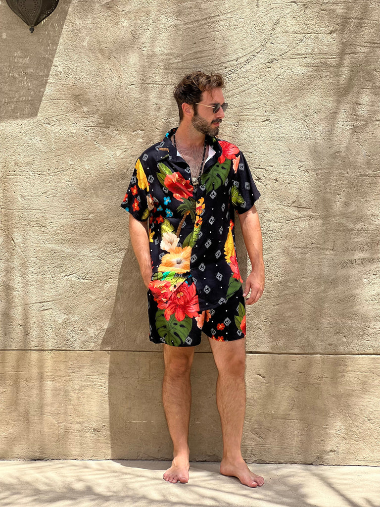 Caju Shorts – Tropical Print with a Bossa Soul - Tropicalia by Cacau