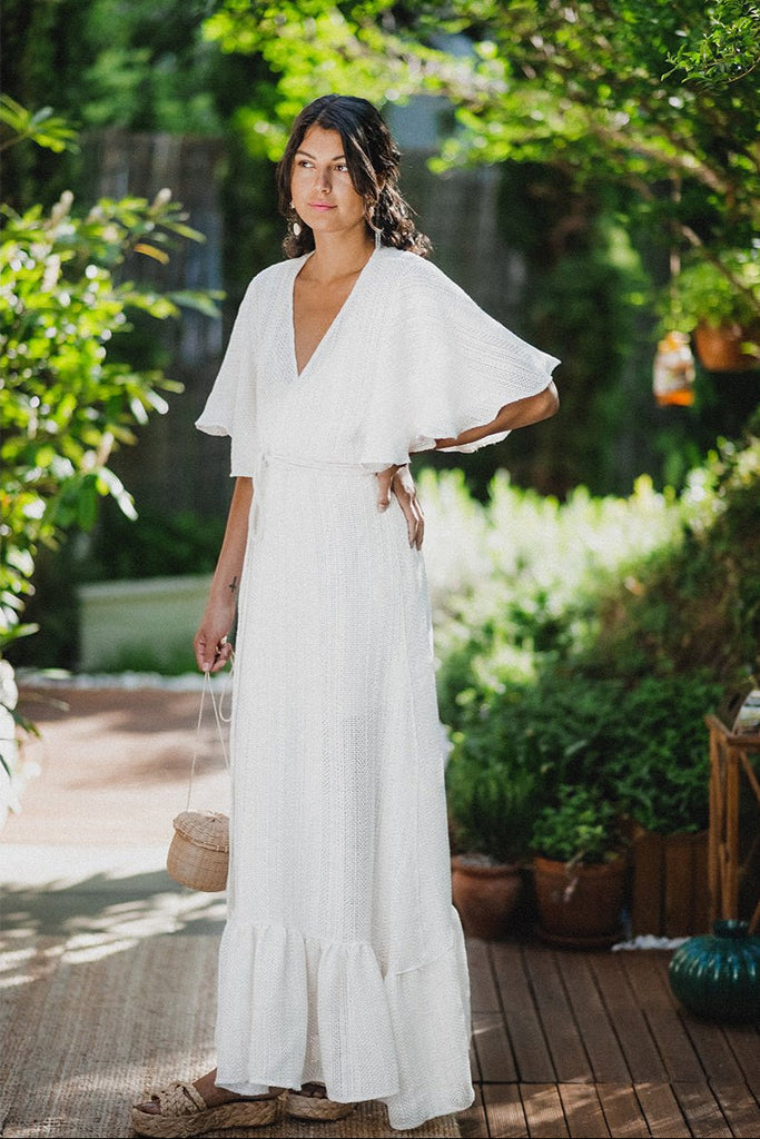 Iemanjá Wrap Maxi Dress - Tropicalia by Cacau