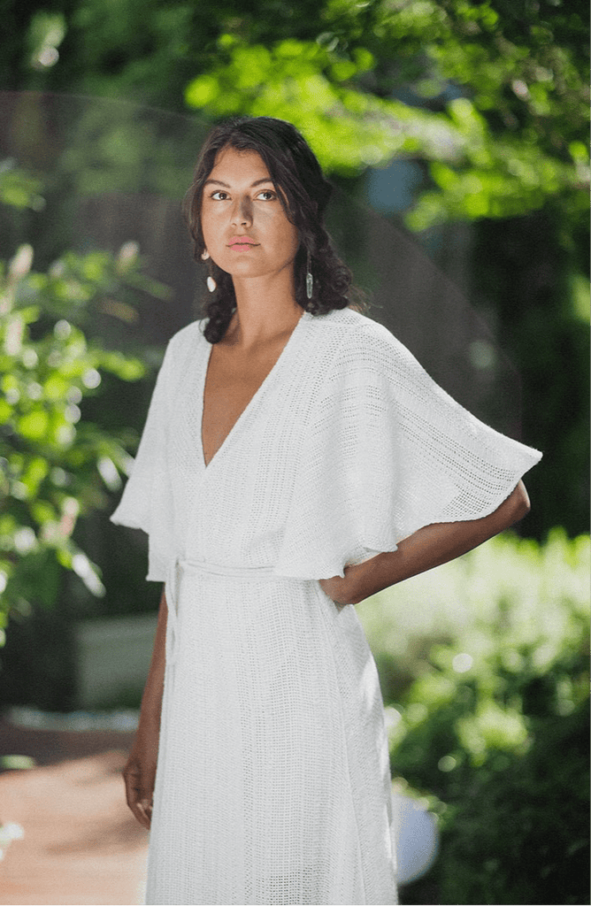 Iemanjá Wrap Maxi Dress Jardim - Tropicalia by Cacau