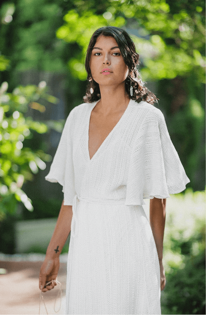 Iemanjá Wrap Maxi Dress Jardim - Tropicalia by Cacau