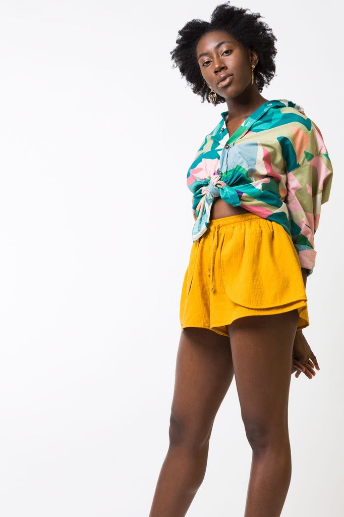 Matilde Shorts – Solar Mustard - Tropicalia by Cacau