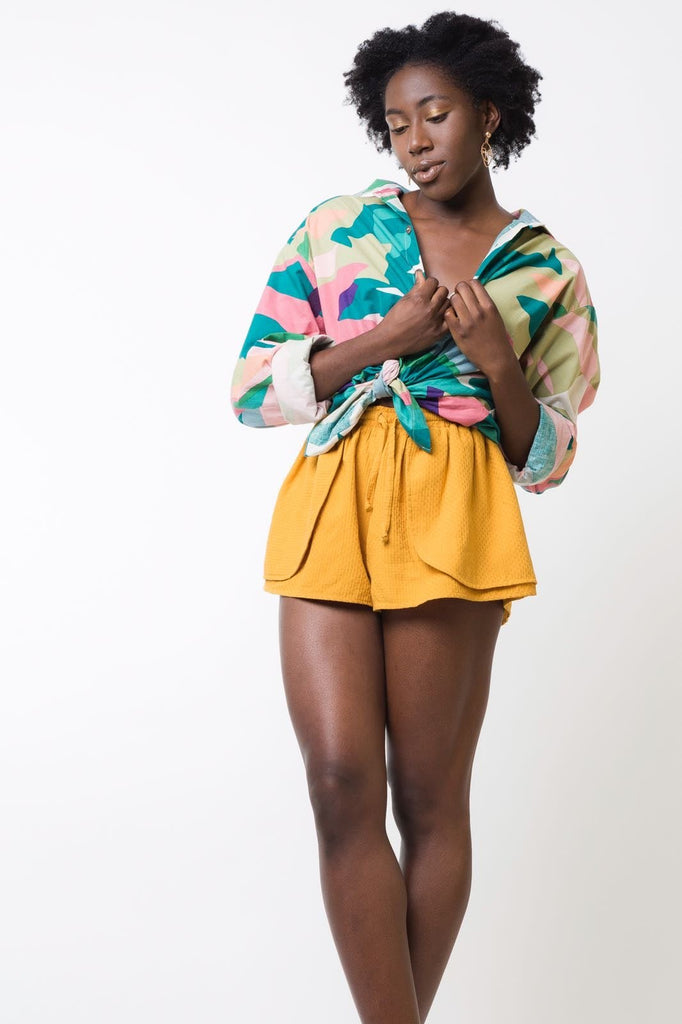 Matilde Shorts – Solar Mustard - Tropicalia by Cacau