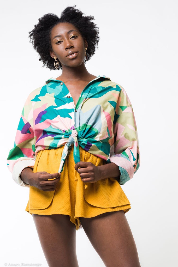 Matilde Shorts – Solar Mustard - Tropicalia by Cacau