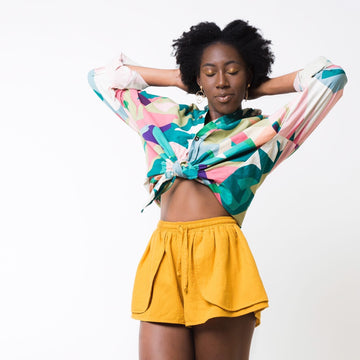 Matilde Shorts – Solar Mustard - Tropicalia by Cacau