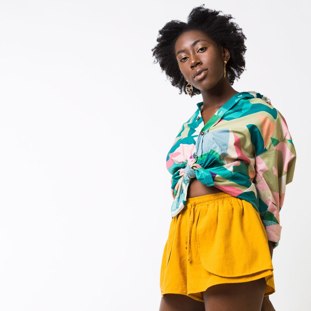 Matilde Shorts – Solar Mustard - Tropicalia by Cacau