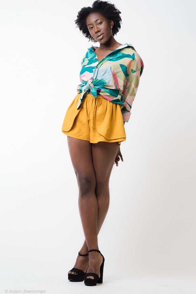 Matilde Shorts – Solar Mustard - Tropicalia by Cacau