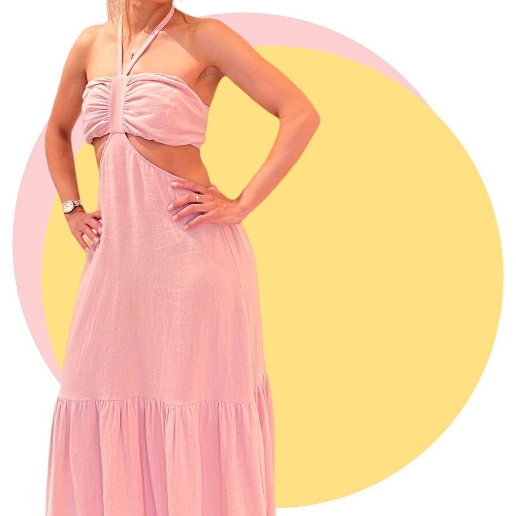 Rita Pink Nude Dress - Tropicalia by Cacau