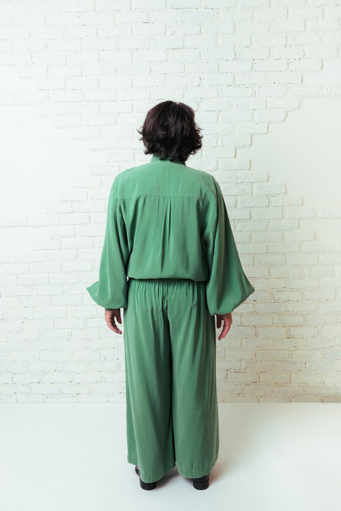 The Valentina Wide - Leg Pants Green - Tropicalia by Cacau