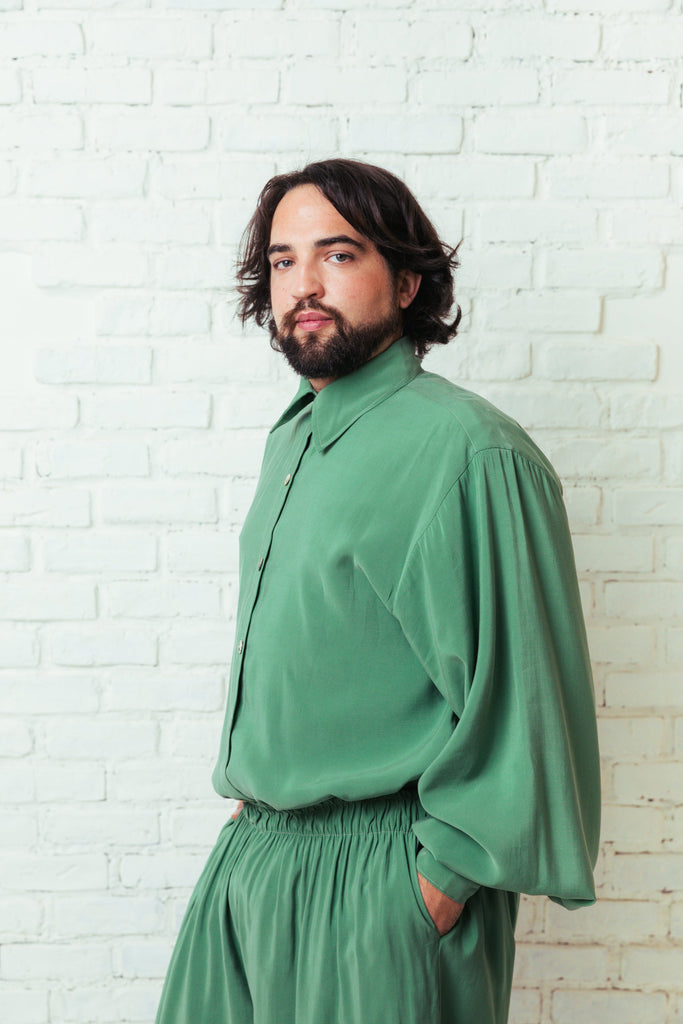 The Valentina Wide - Leg Pants Green - Tropicalia by Cacau