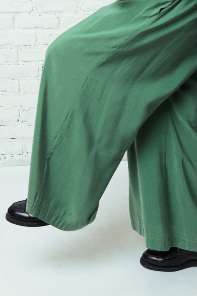 The Valentina Wide - Leg Pants Green - Tropicalia by Cacau