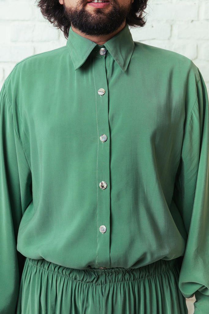 Valentina Shirt Green - Tropicalia by Cacau